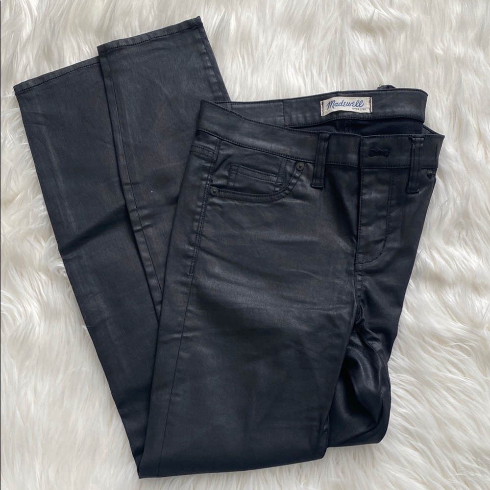 Madewell Waxed Cotton Black Skinny Pant